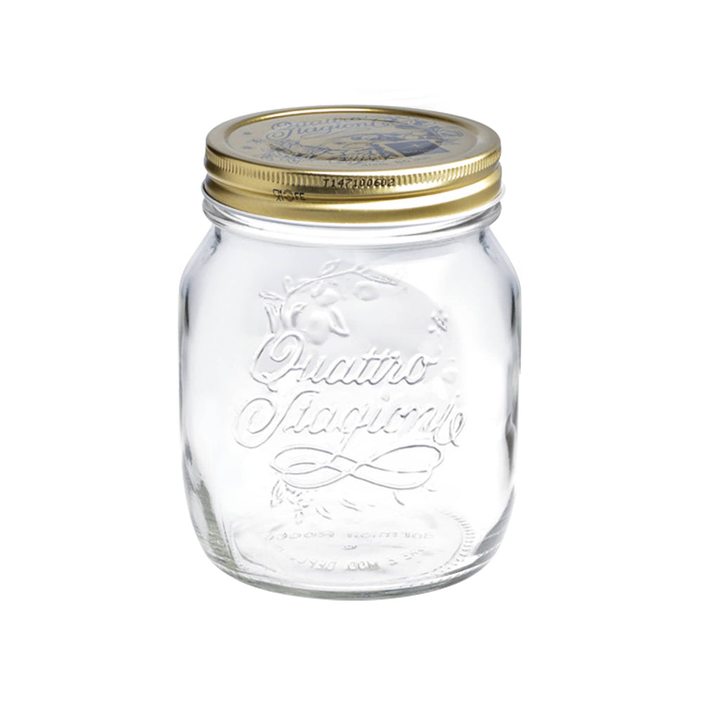 Set of 12 Quattro Staggioni Screw Top Glass Preserving Jars, 500ml