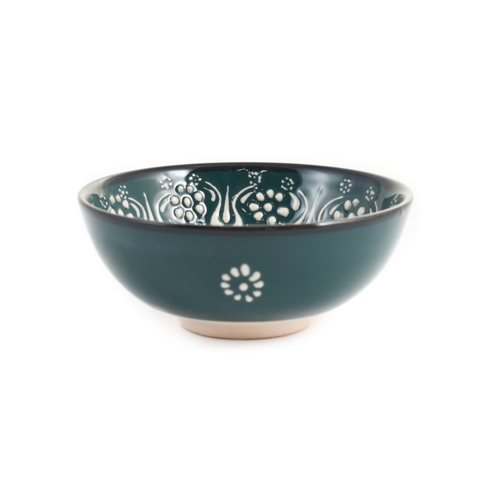 Turkish White Patterned Sauce Dish, 12cm