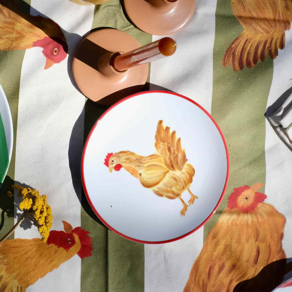 The Platera Conchi Chicken Porcelain Side Plate, 21cm