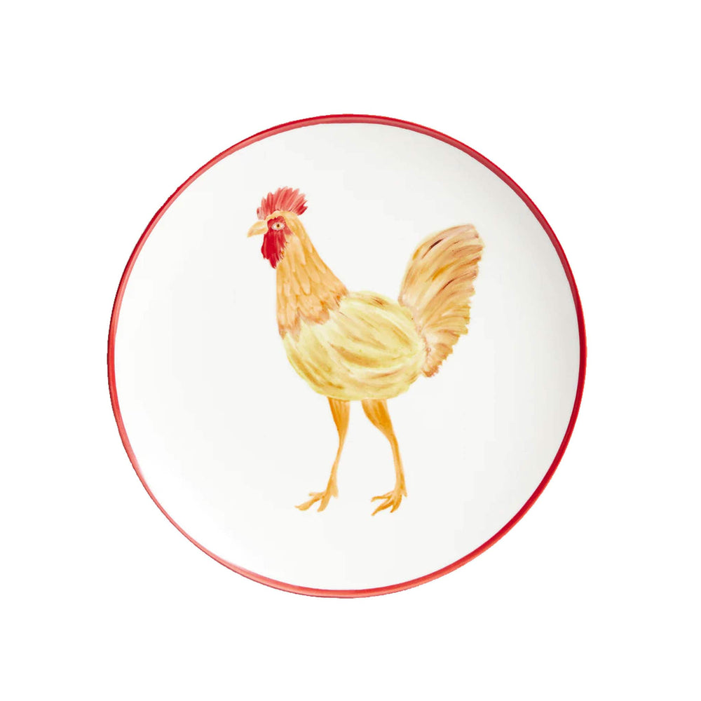 The Platera Lola Chicken Porcelain Side Plate, 21cm