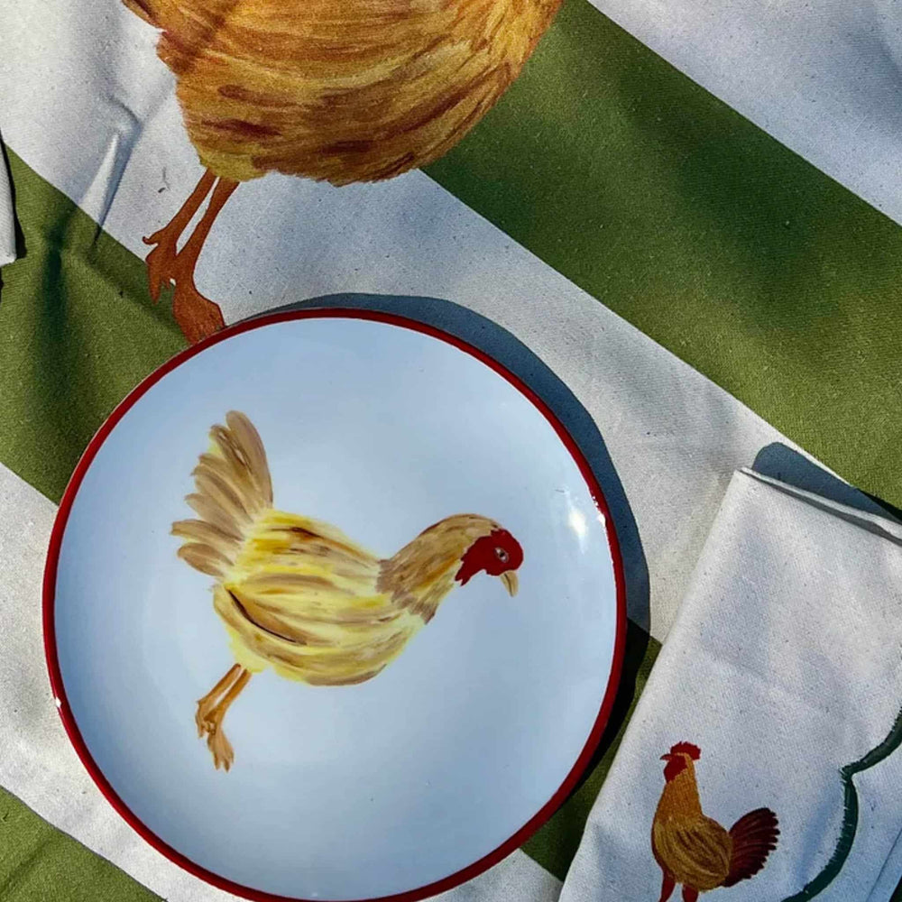 The Platera Menchu Chicken Porcelain Side Plate, 21cm