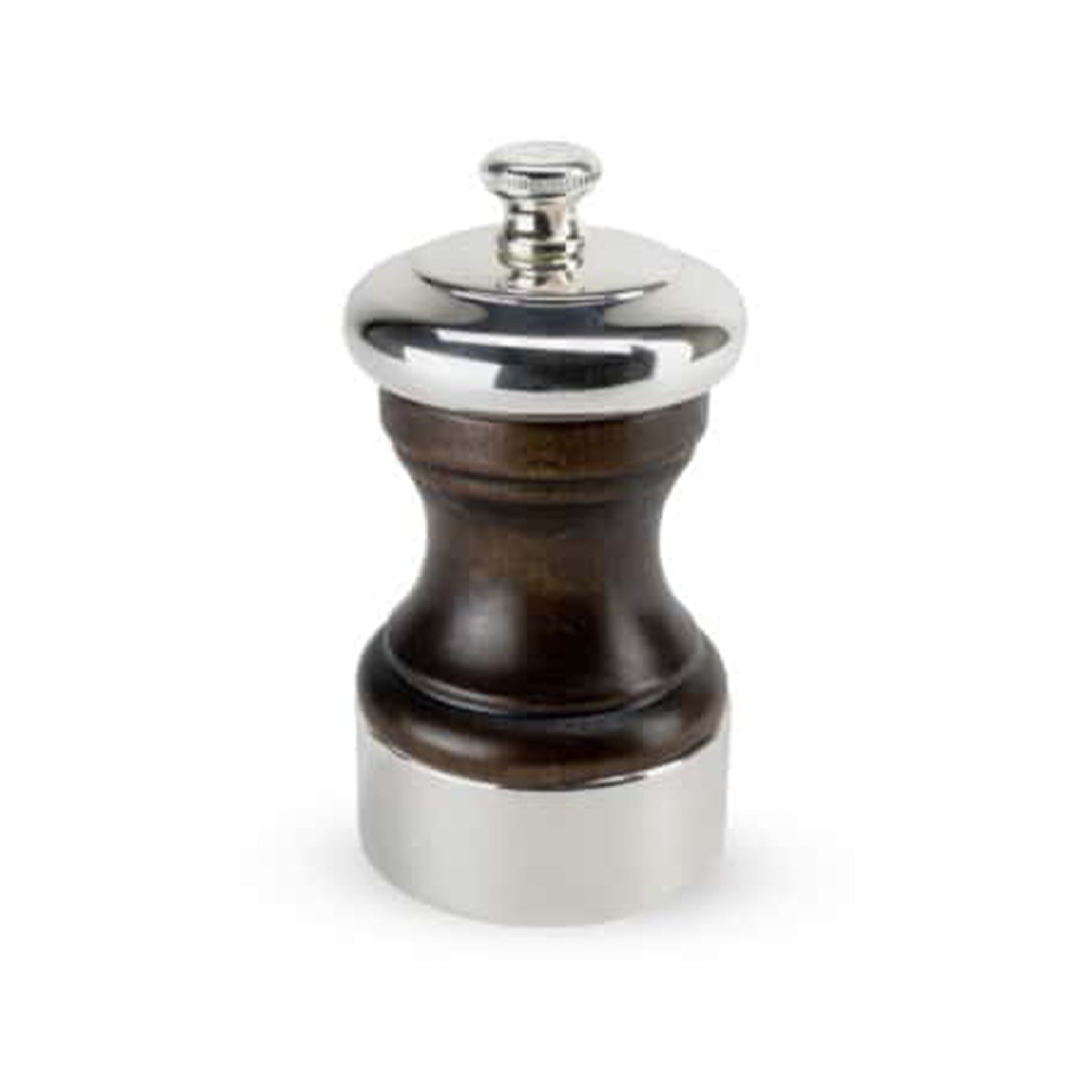 Peugeot Palace Wood & Silver Plated Salt Mill, 10cm