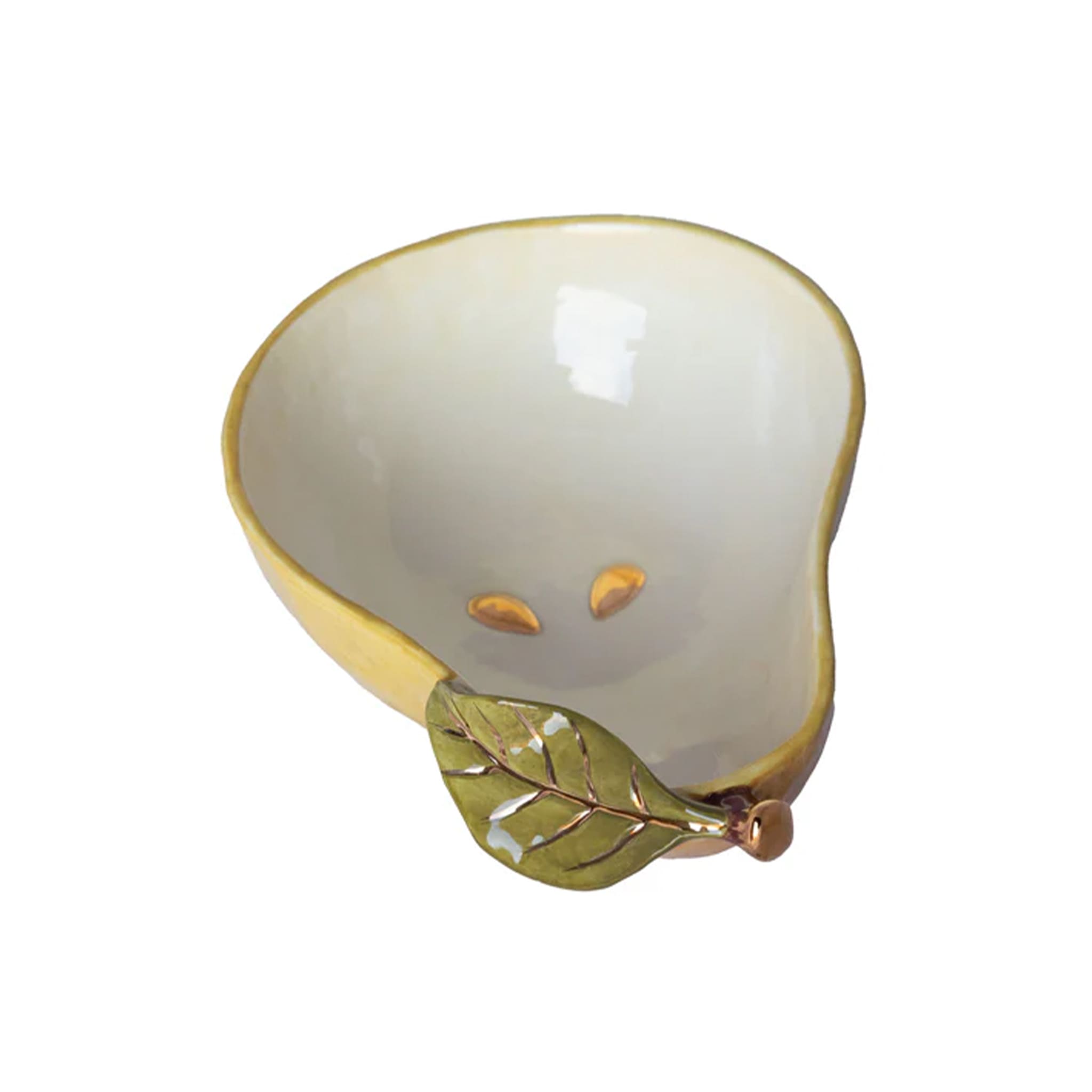 Rockett St George Pear Bowl with Gold Detail, 14x20cm