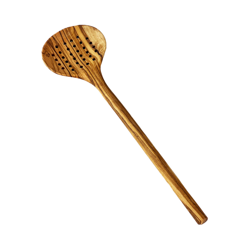 Olive Wood Slotted Spoon, 30cm