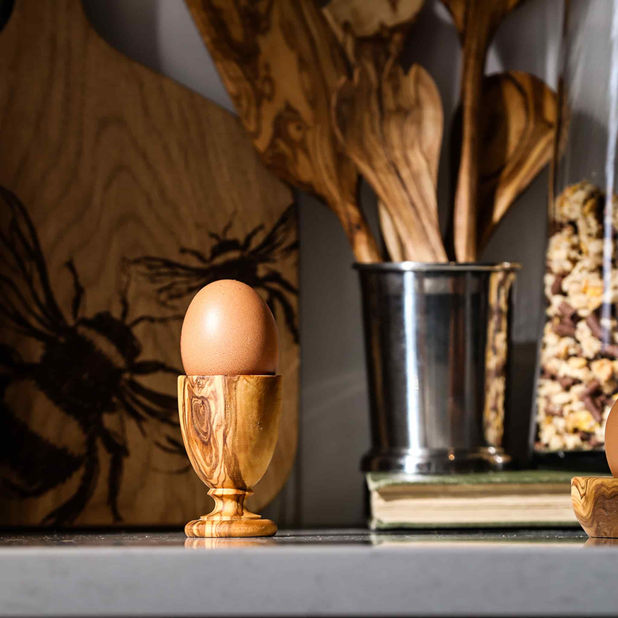 Olive Wood Egg Cup, 7.5cm