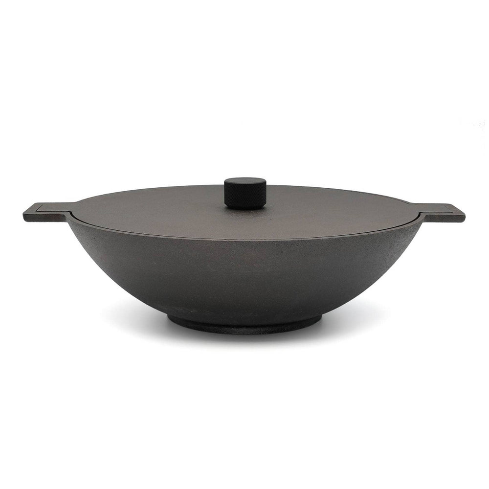 Skeppshult Noir Cast Iron Wok, 34cm