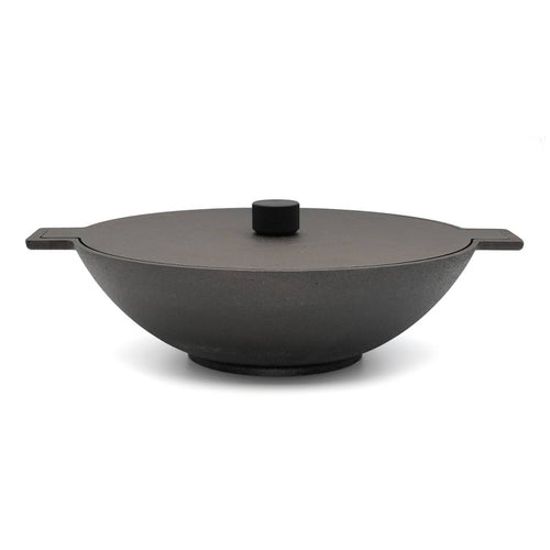 Skeppshult Noir Cast Iron Wok, 34cm