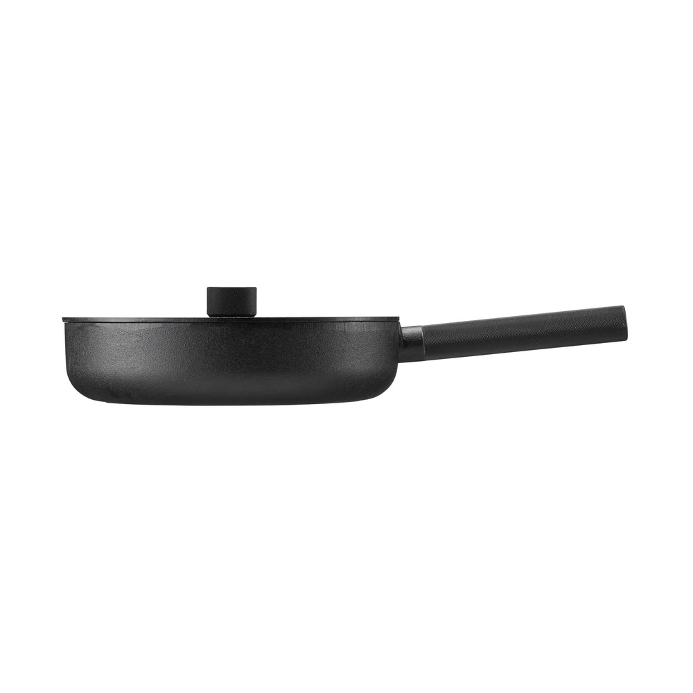 Skeppshult Noir Cast Iron Saute Pan with Lid, 28cm