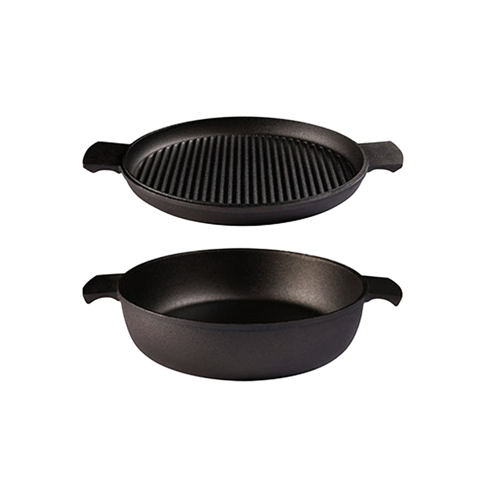 Skeppshult Cast Iron Combo Dutch Oven with Frying Pan Lid, 27cm