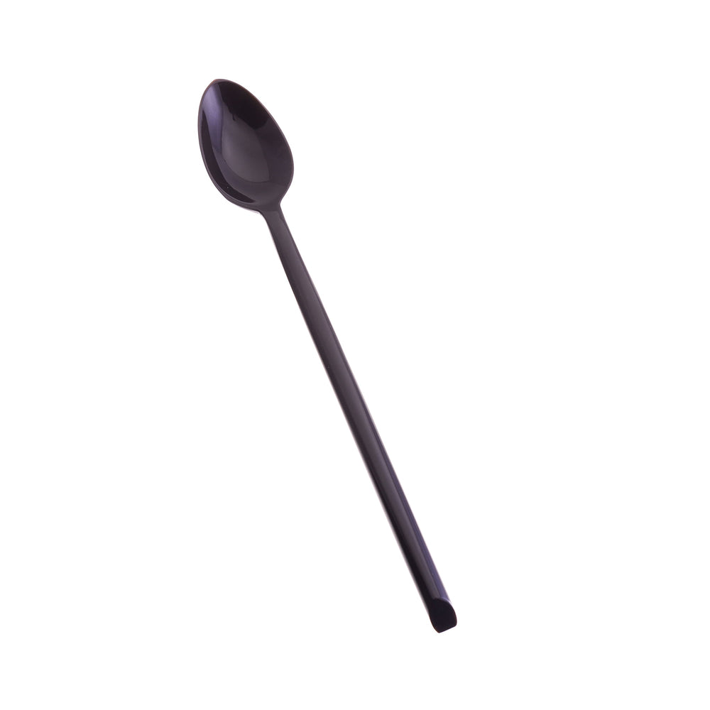 Sarah Petherick Black Horn Kitami Long Dessert Spoon, 20cm