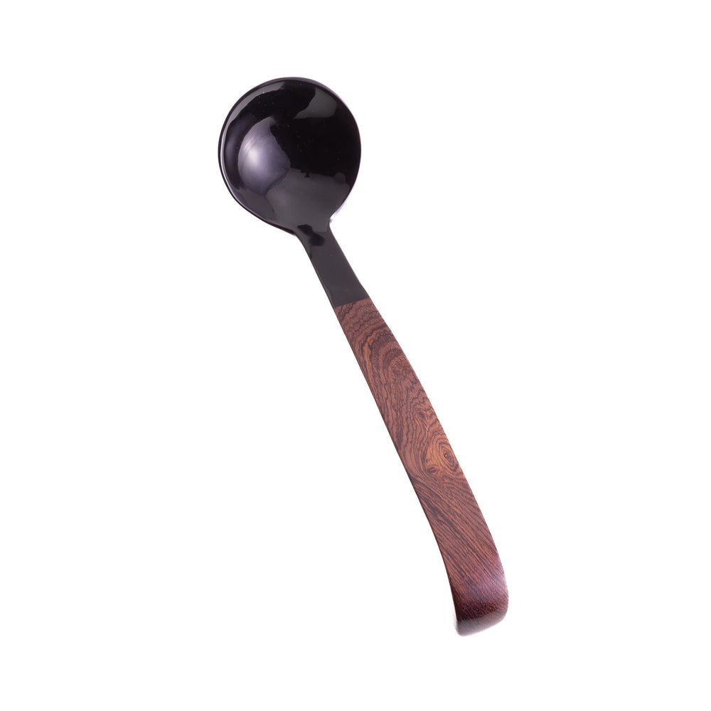 Sarah Petherick Black Horn & Rosewood Ladle, 25cm