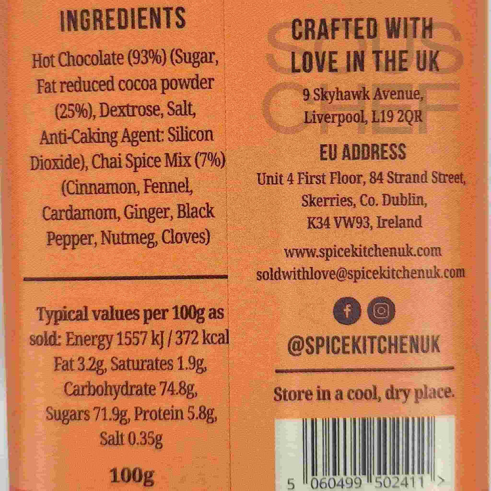 Spice Kitchen Chai Hot Chocolate, 100g