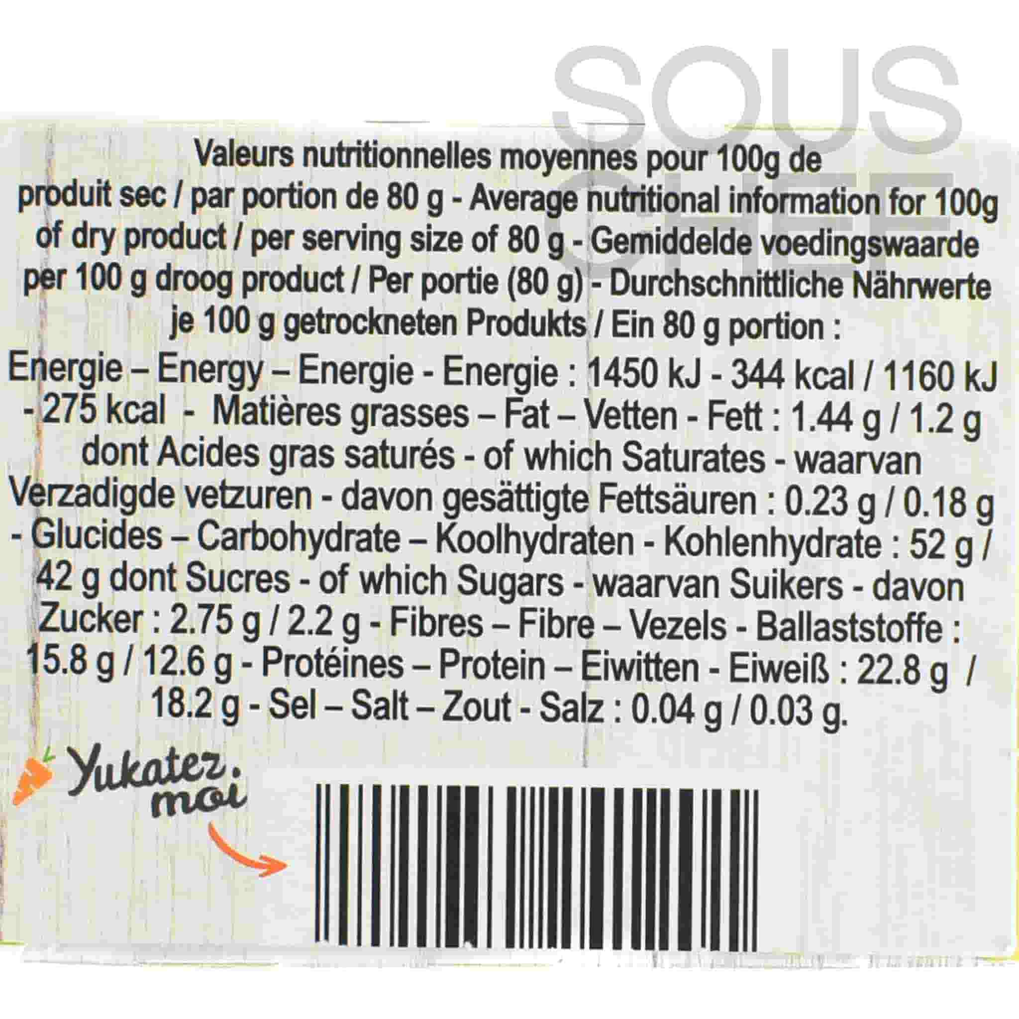 Sabarot Split Peas From France, 500g