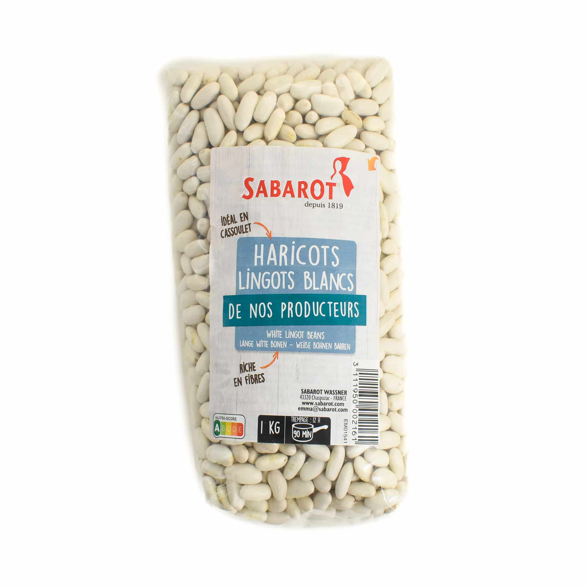 Sabarot White Kidney Lingots Beans, 1kg