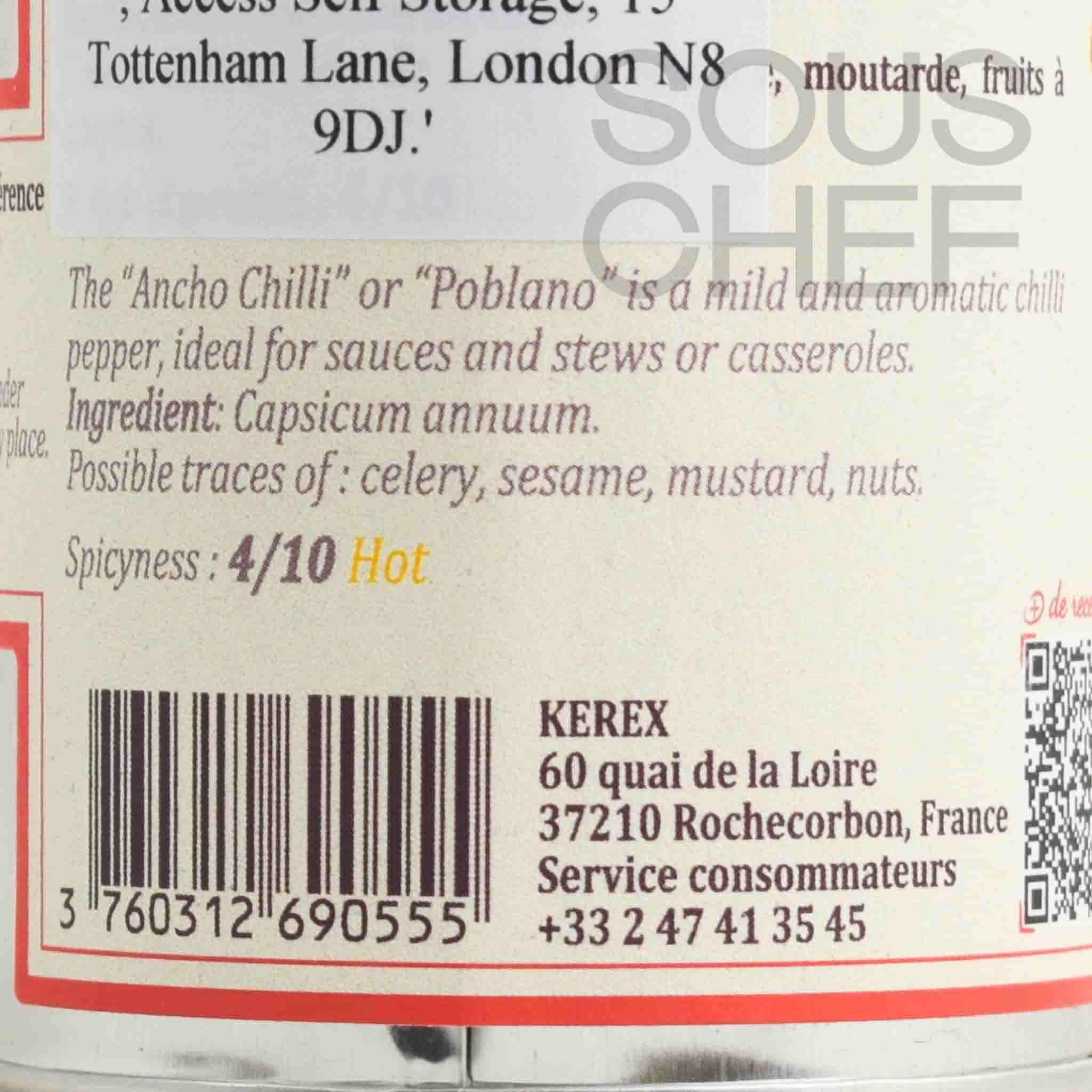 Terre Exotique Crushed Ancho Chilli Pepper, 45g