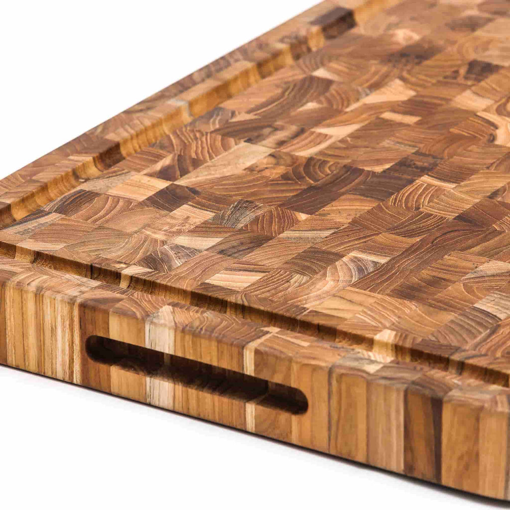 Teakhaus End Grain Butcher Block With Juice Canal, Medium