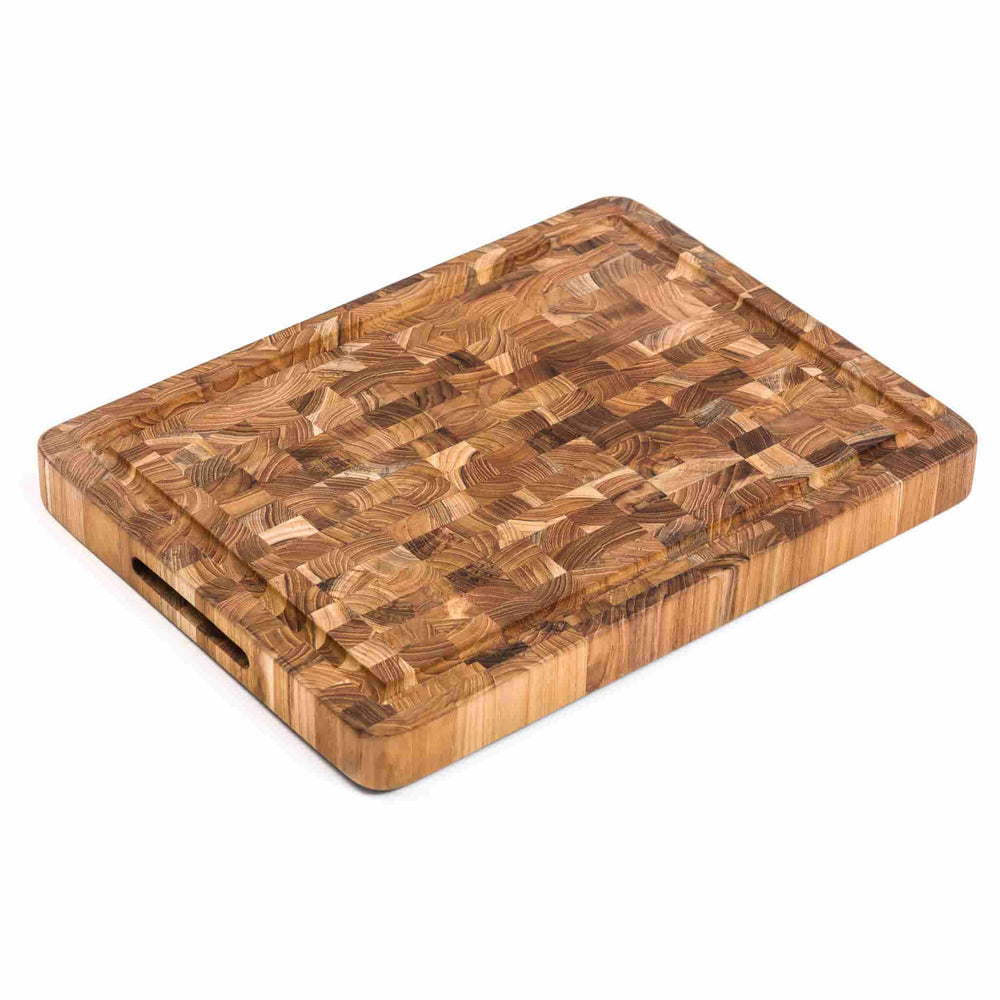 Teakhaus End Grain Butcher Block With Juice Canal, Medium