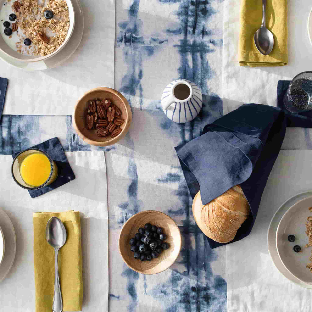 Set of 2 Navy Linen Napkins