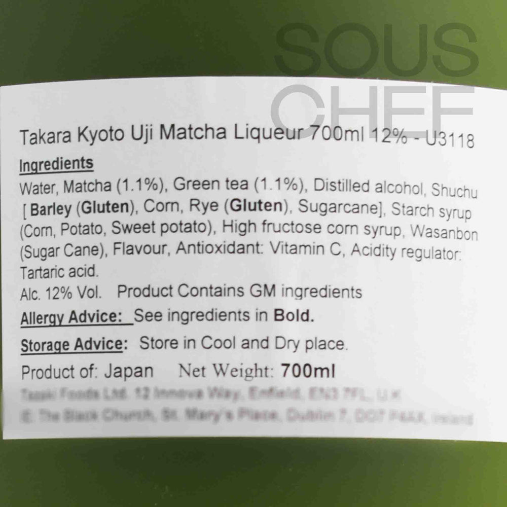 Takara Kyoto Uji Matcha Liqueur 12%, 700ml