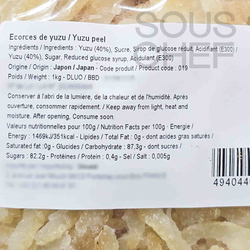 Candied Yuzu Peel, 1kg