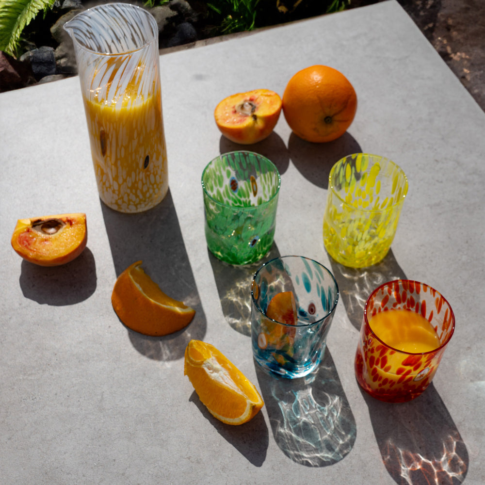 Murano Glass Tumbler, Orange