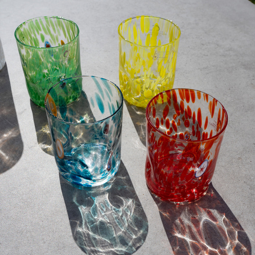 Murano Glass Tumbler, Aquamarine