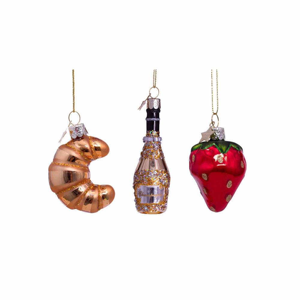 Luxury Breakfast Trio Bauble Tree Decorations