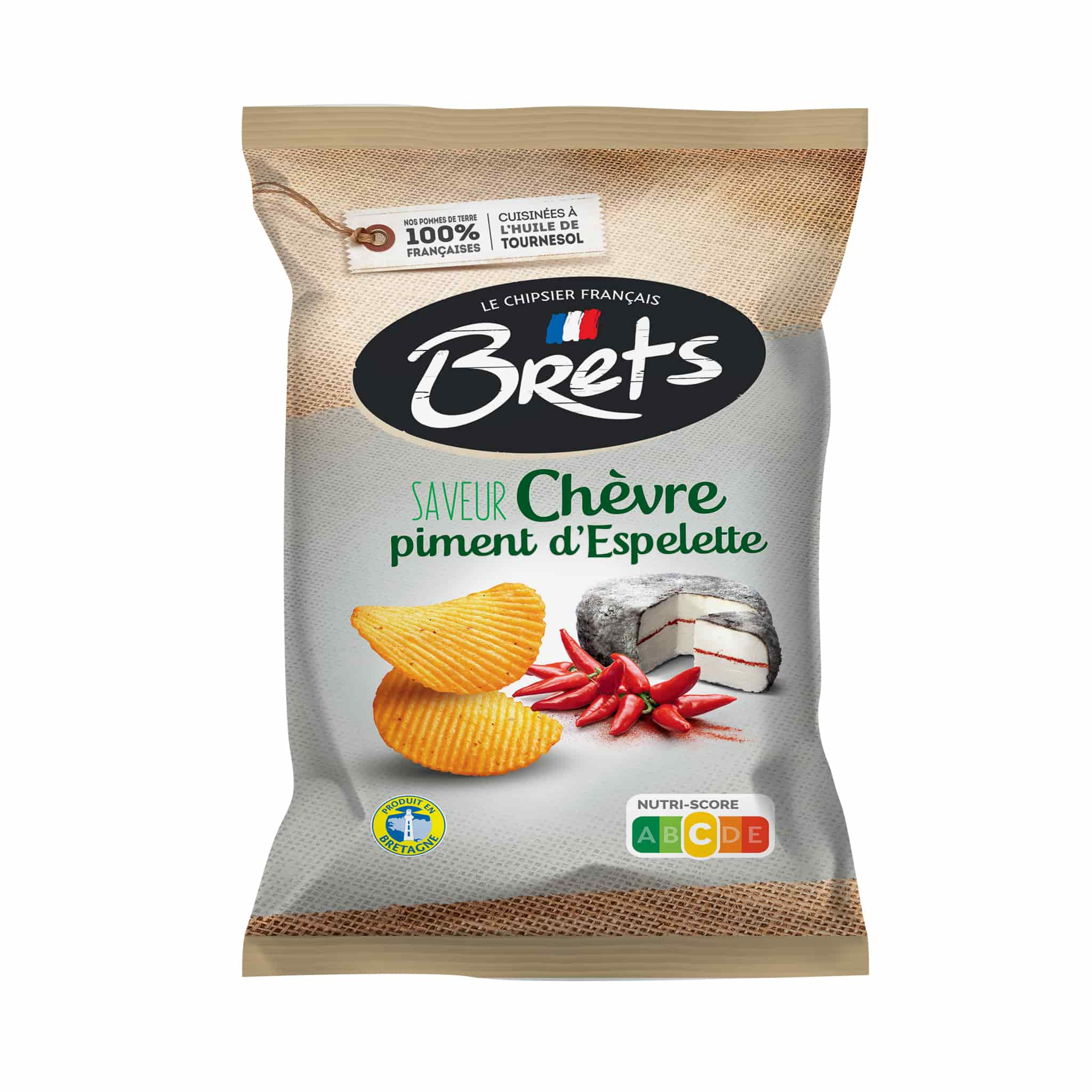 Bret's Goat Cheese & Espelette Pepper Crisps, 125g