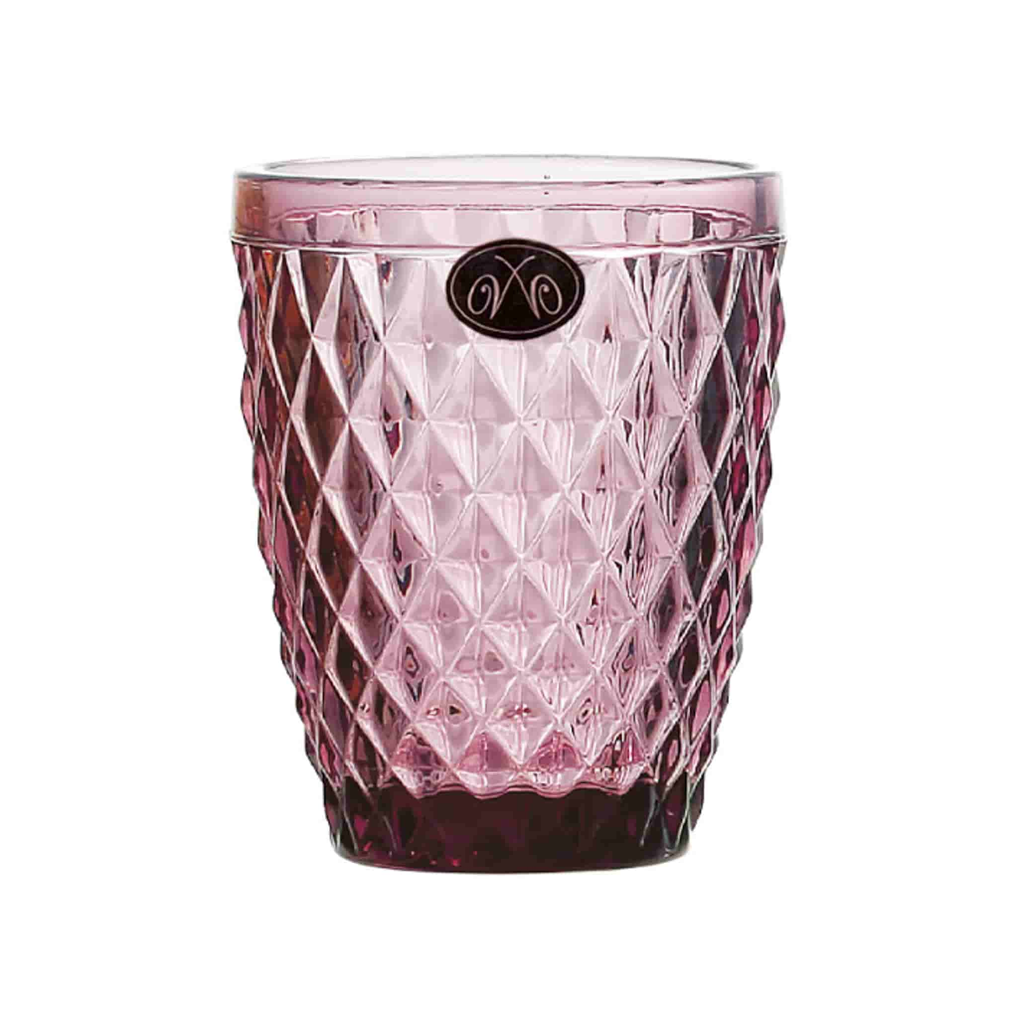 Set of 6 Purple Diamond Tumblers, 270ml