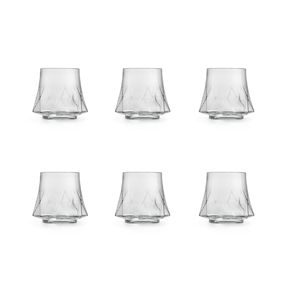 Set of 6 Geometric Tumblers, 290ml