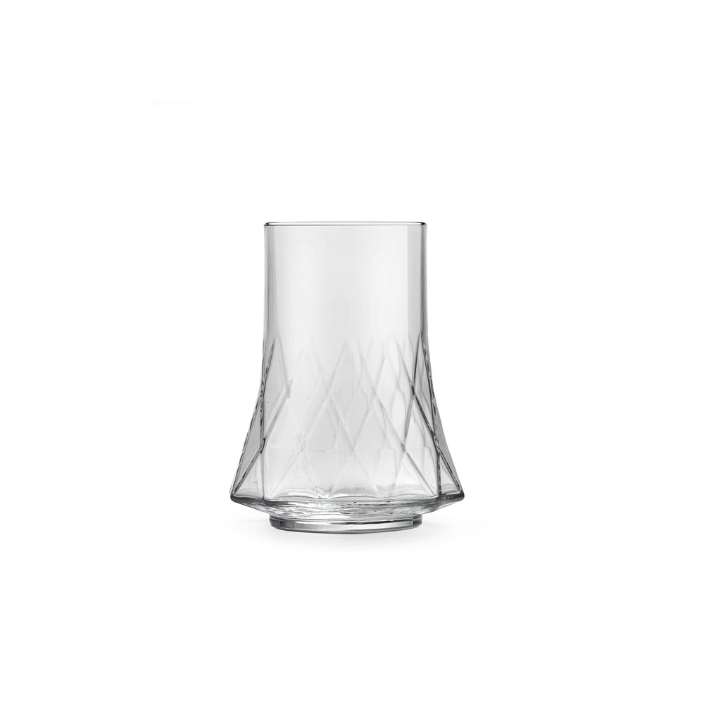 Set of 6 Geometric Highball Glasses, 350ml