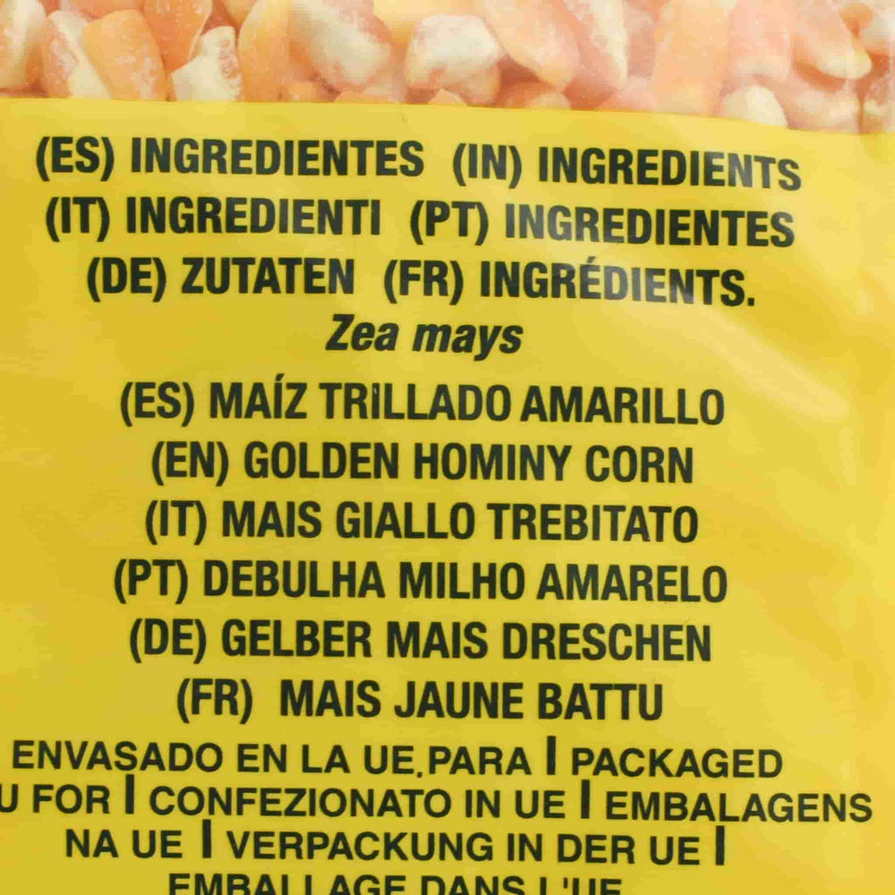 Goya Golden Hominy Corn, 500g Ingredients