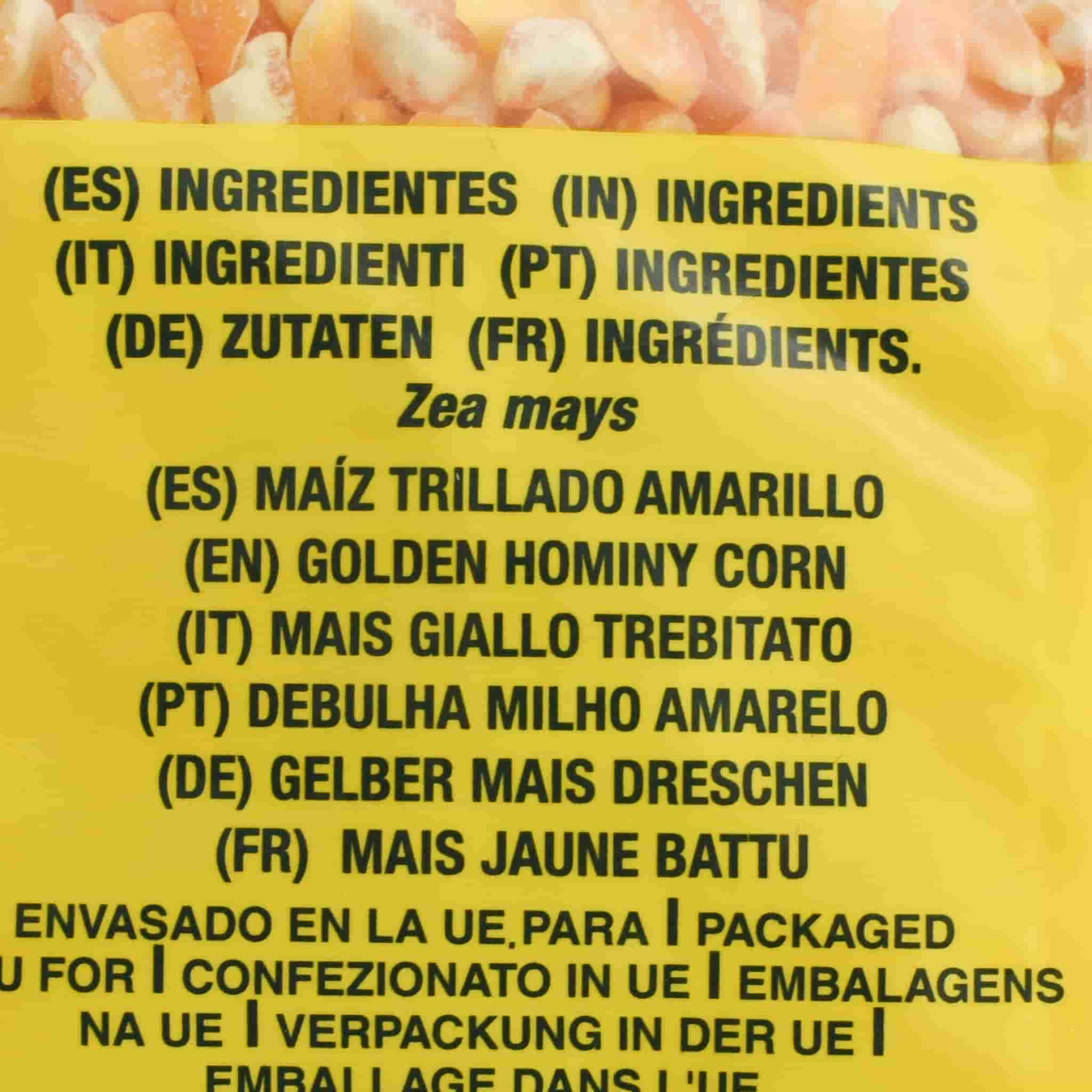 Goya Golden Hominy Corn, 500g Ingredients