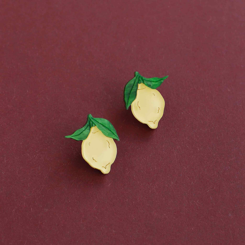 Wolf & Moon Mini Lemon Stud Earrings