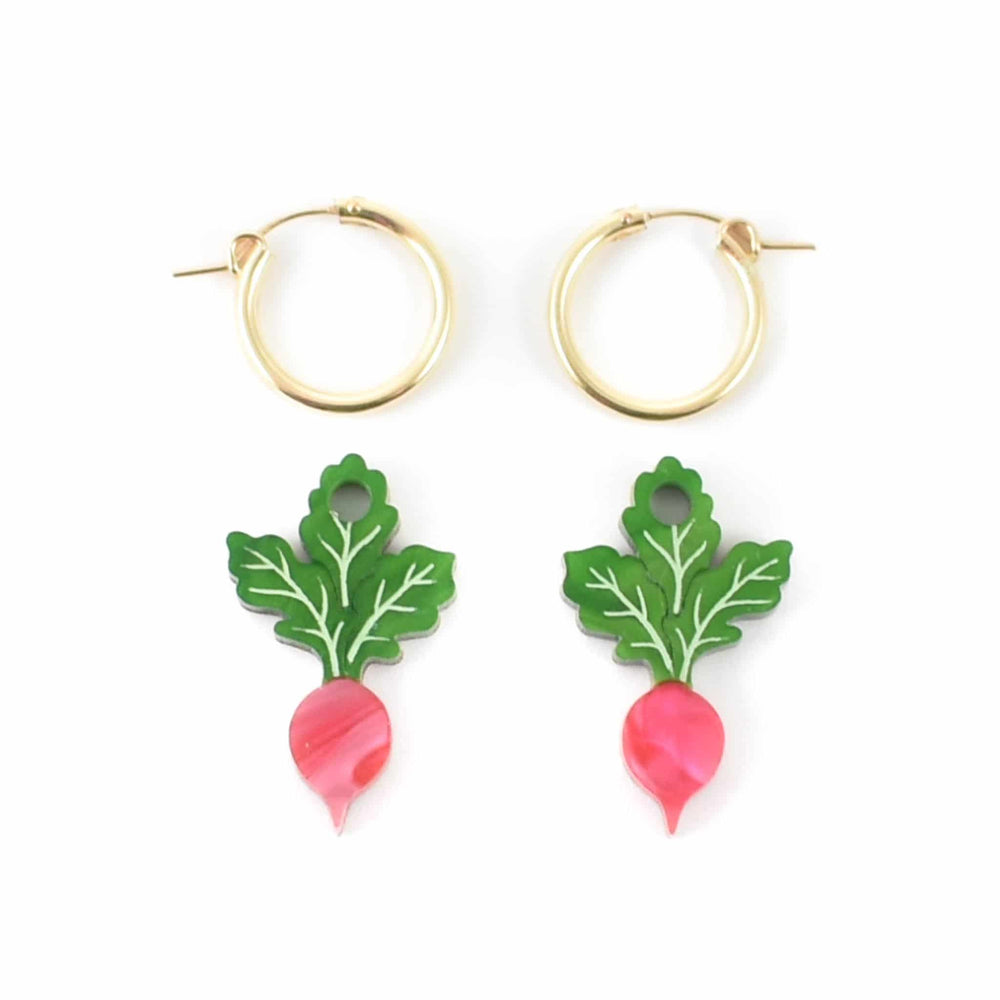 Wolf & Moon Radish Hoop Earrings