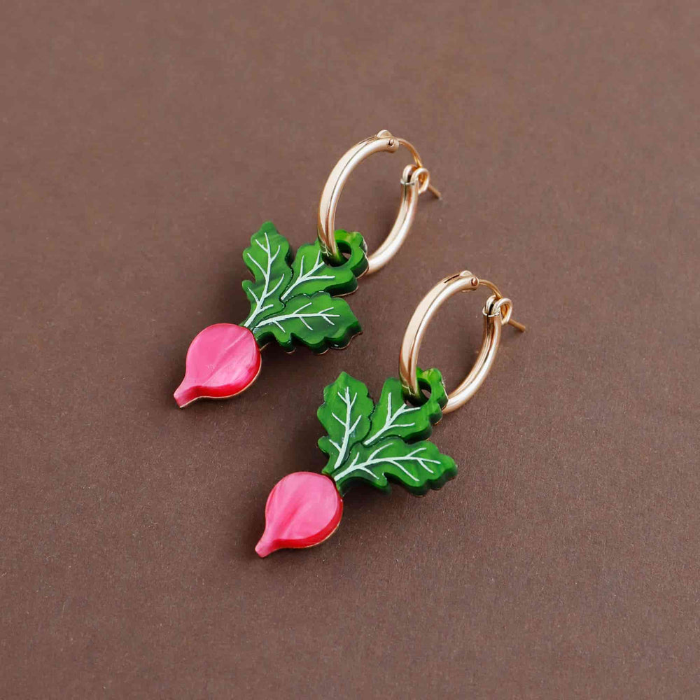 Wolf & Moon Radish Hoop Earrings