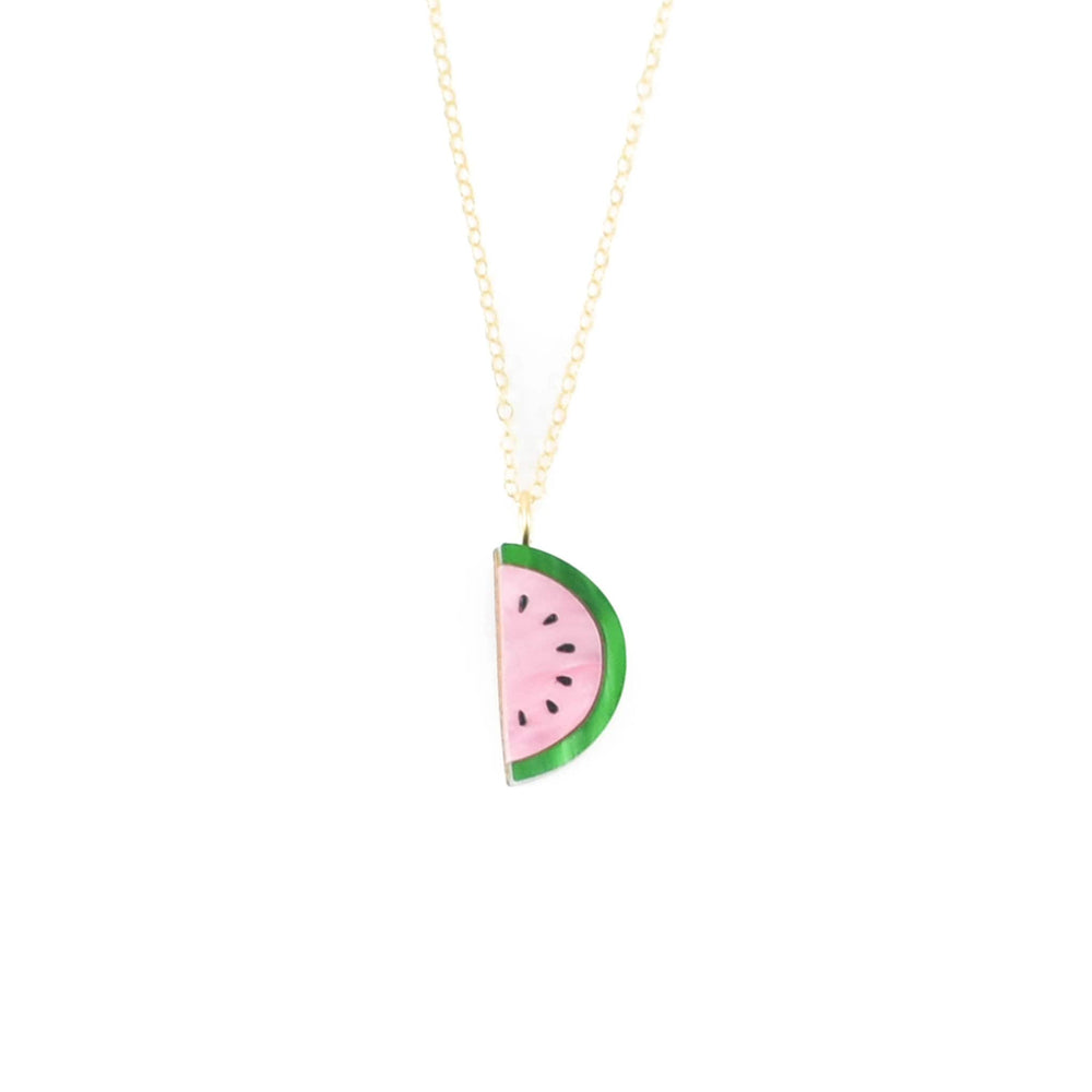 Wolf & Moon Watermelon Necklace