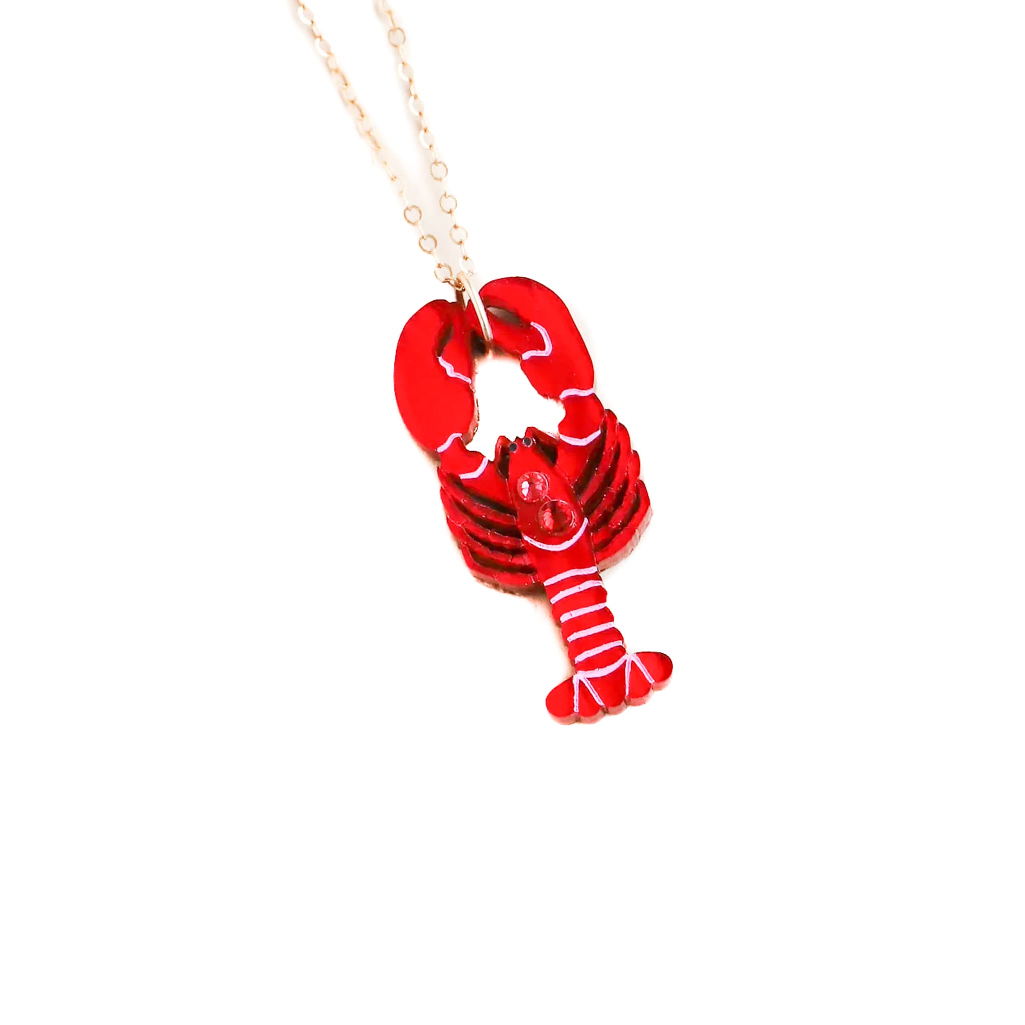 Wolf & Moon Lobster Necklace