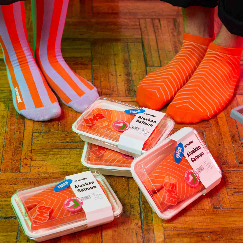 Alaskan Salmon Socks, 2 Pairs