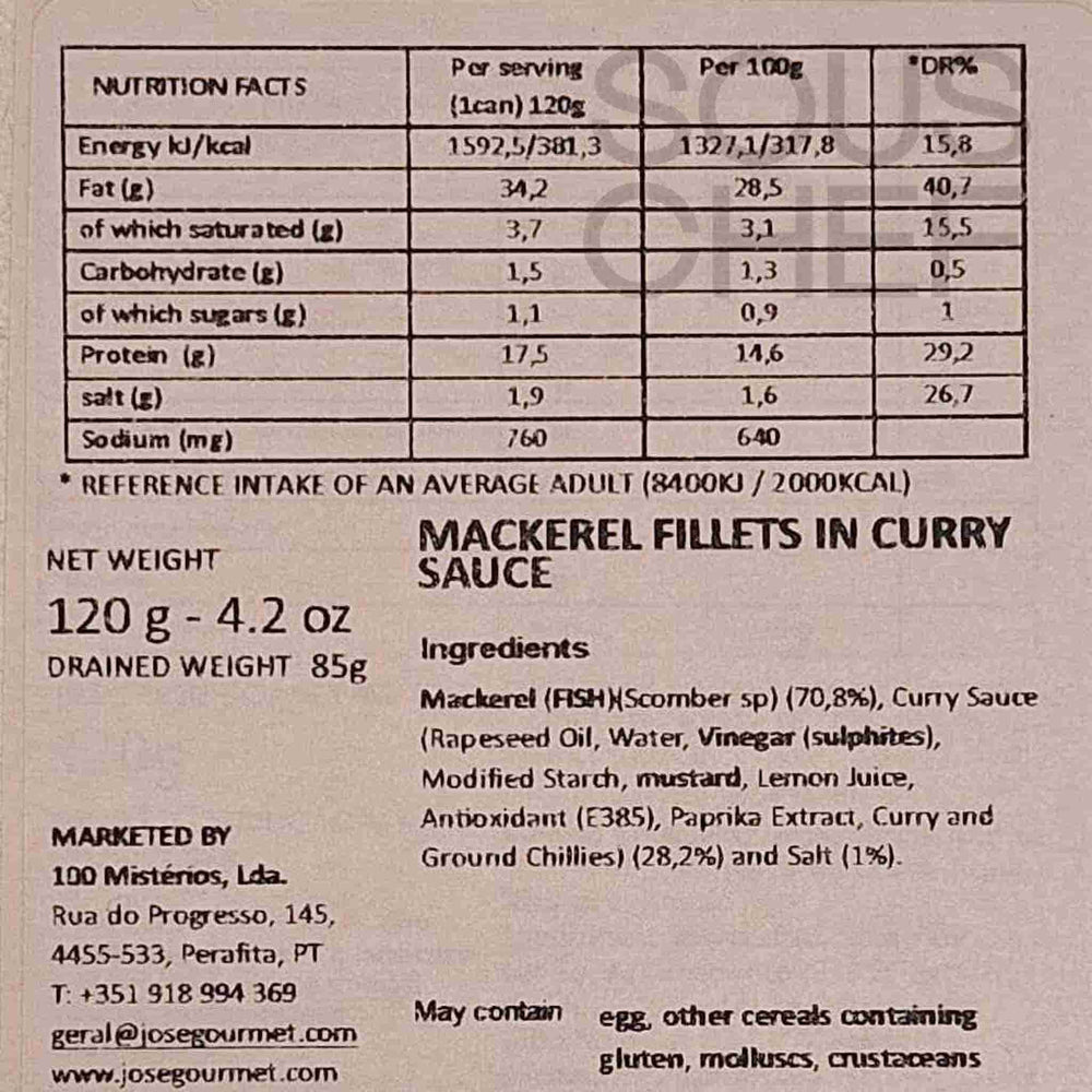 ABC+ Mackerel Fillets in Curry Sauce, 120g