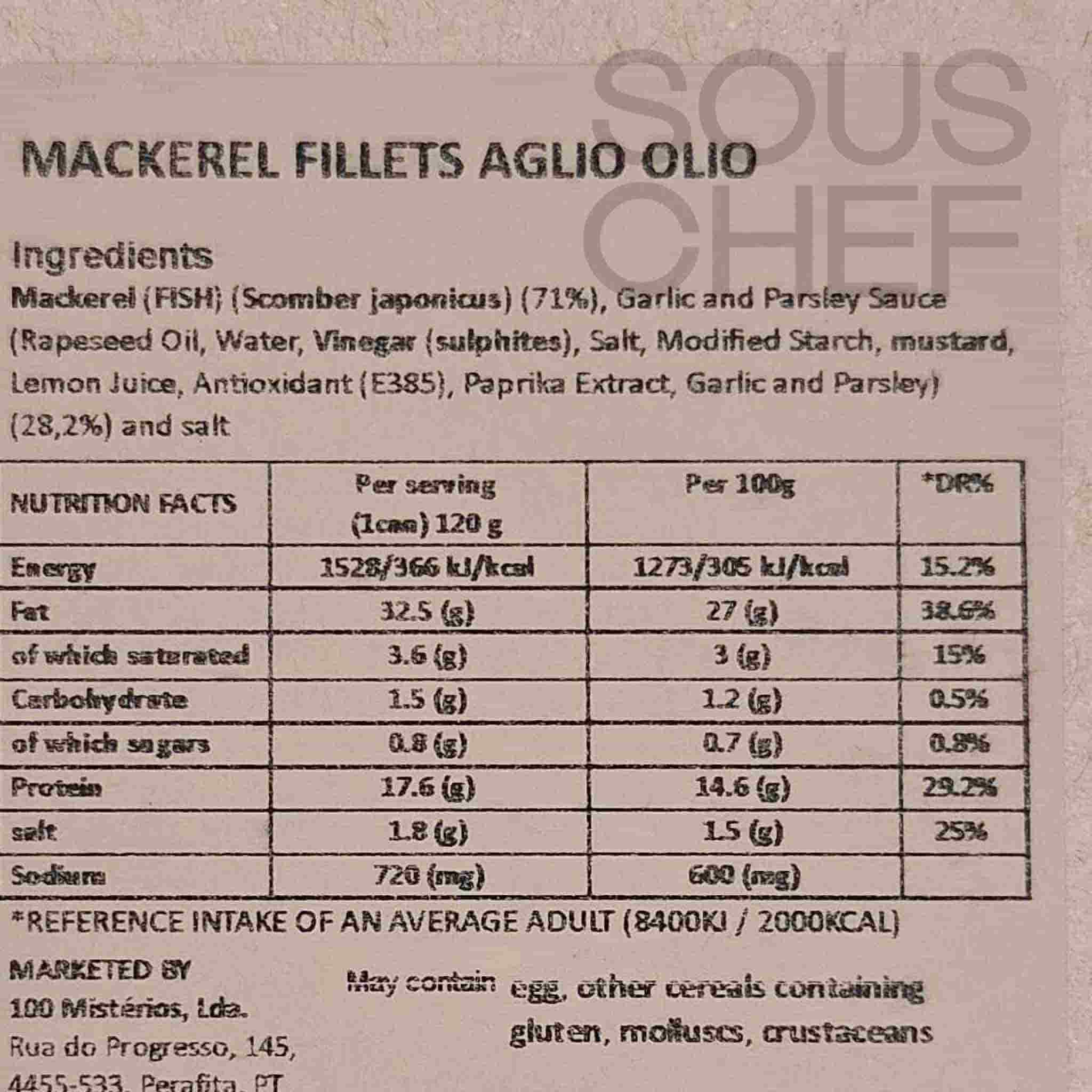 ABC+ Mackerel Fillets in Garlic Olive Oil, 120g