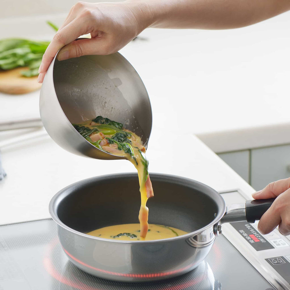 Japanese Stainless Steel Mixing Bowl with Pouring Spout