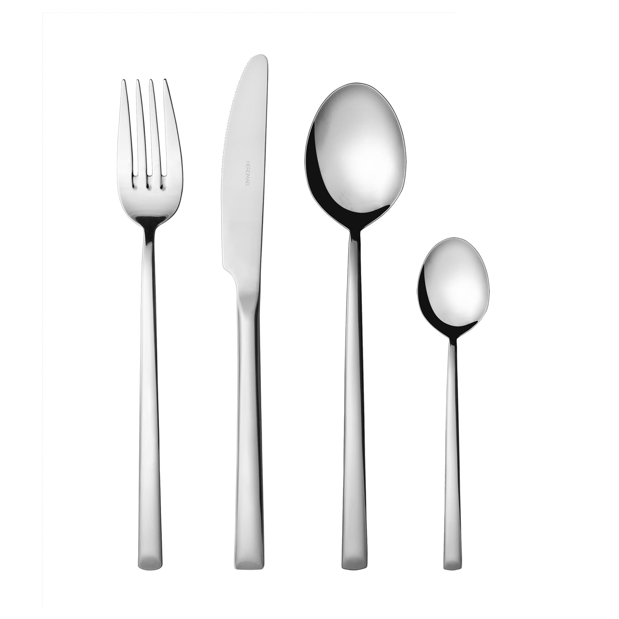 Arco Polished Stainless Steel 4 Piece Place Setting Cutlery Set