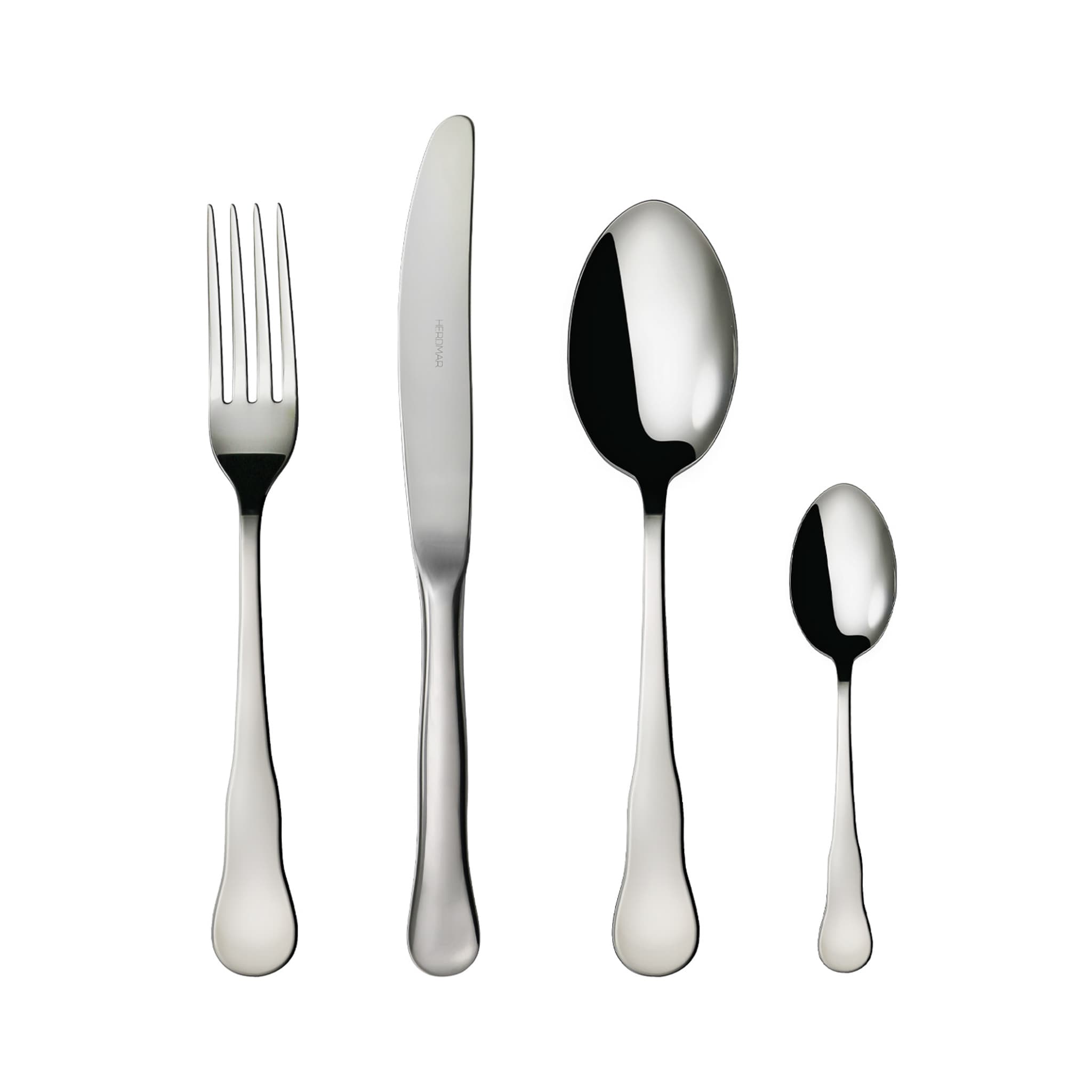 Ambar Polished Stainless Steel 4 Piece Place Setting Cutlery Set