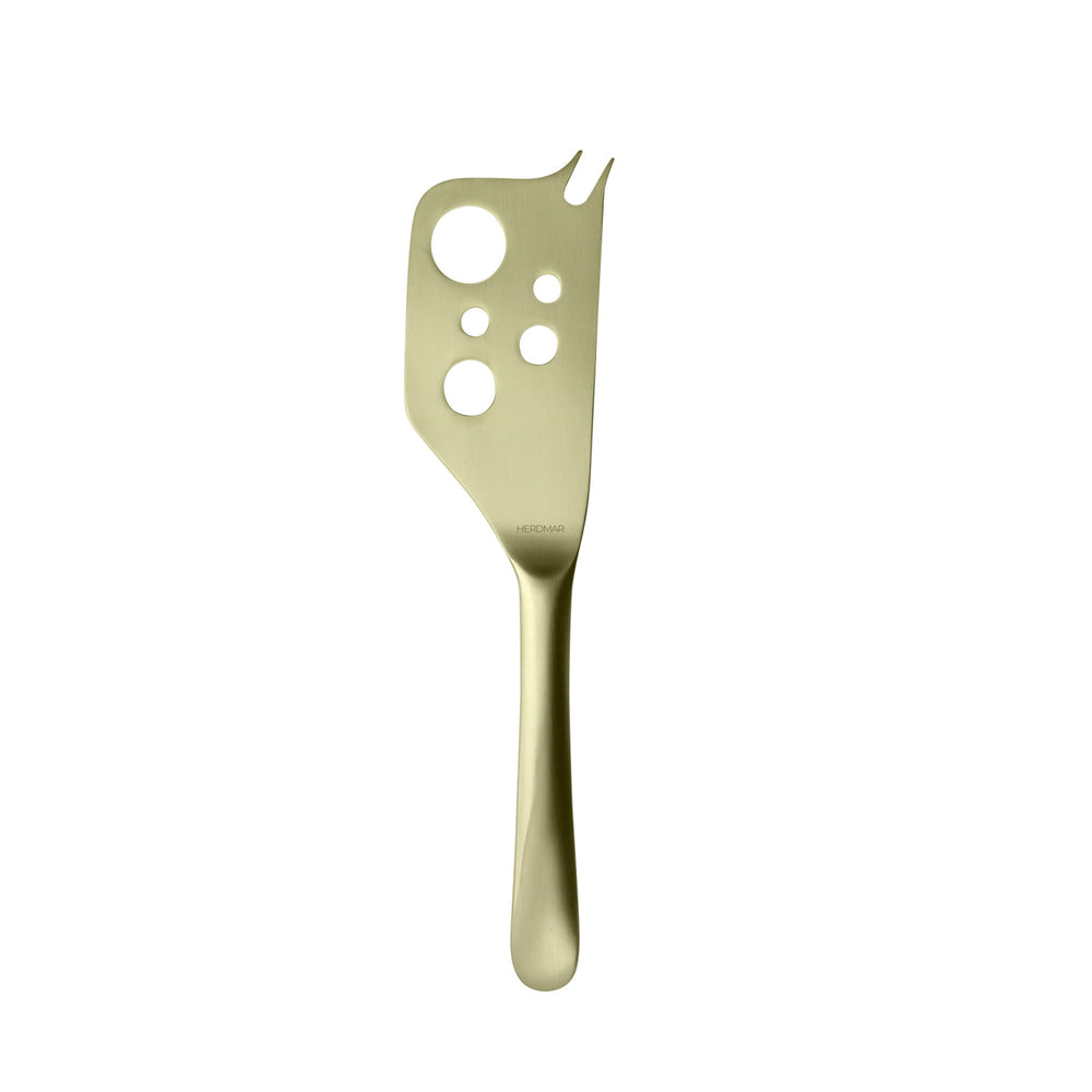 Brushed Champagne Gold Semi-Soft Cheese Knife