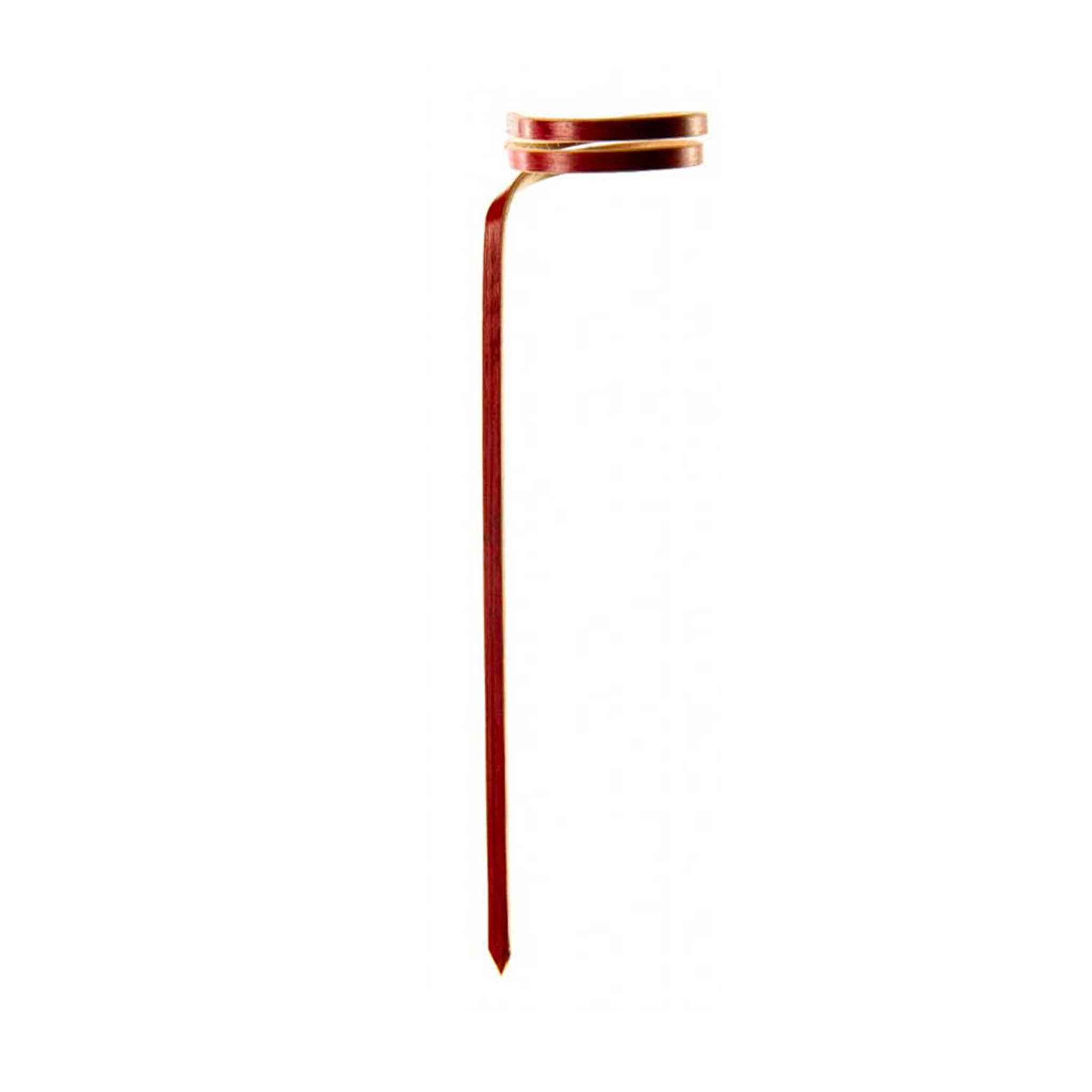 Set of 100 Red Twister Bamboo Skewers, 9cm