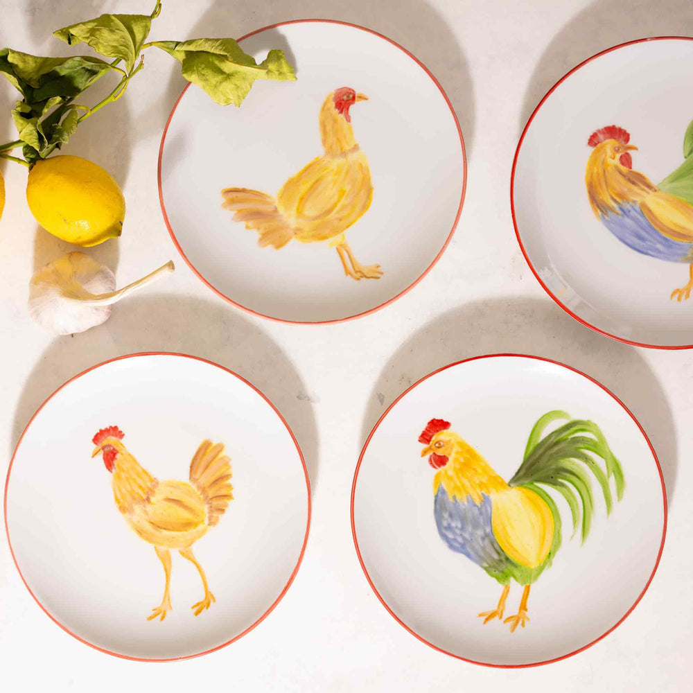 The Platera Menchu Chicken Porcelain Side Plate, 21cm