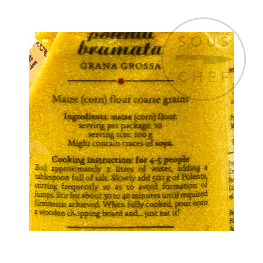 Polenta Bramata 1kg ingredients