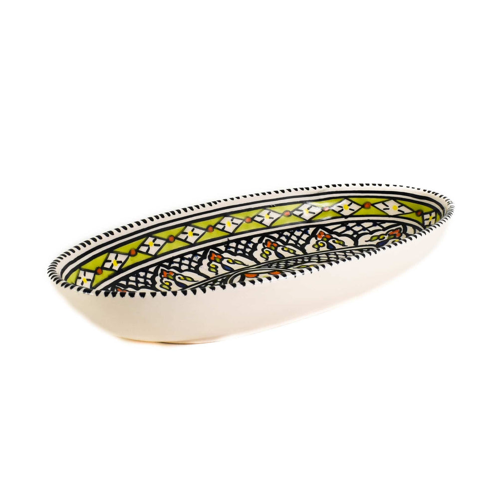 Azraq Patterned Oval Serving Dish 30cm