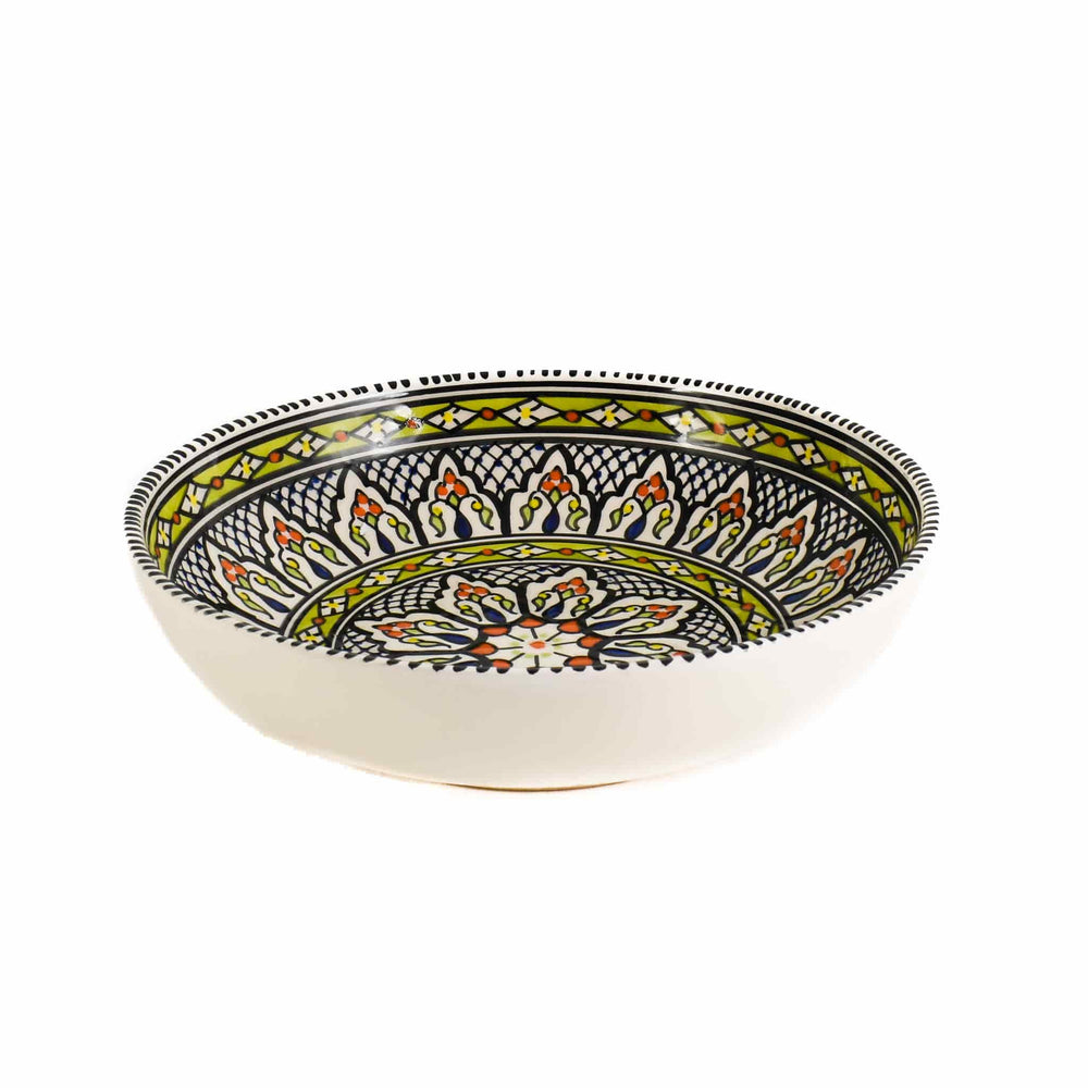 Azraq Patterned Shallow Serving Bowl 25cm